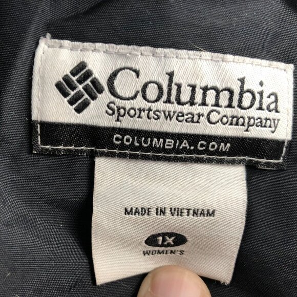 Columbia Women Ski Winter Jacket Size 1X Black Hooded Insulated Quilted Full Zip - Picture 3 of 16